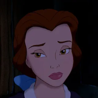 🥀 Belle Beauty and the Beast Belle, Beauty and the Beast, Disney, cartoon, princess, animated telegram sticker