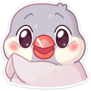 ☺️ vogel, schattig, dier, sticker, cartoon telegram sticker
