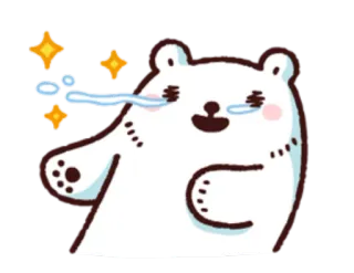 🤣 urso, fofo, adesivo, brilhante, lágrimas, chorando whatsapp sticker