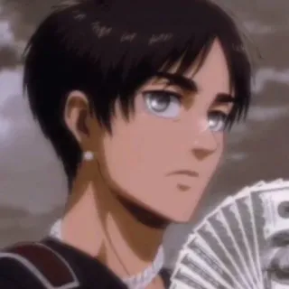 🕊 Eren Yeager Attack on Titan Anime, Eren Yeager, Argent, Personnage, Bijoux, Fanart whatsapp sticker