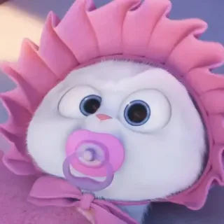 🤨 Snowball The Secret Life of Pets coelho, bebê, chupeta, fofo, bola de neve, Pets - A Vida Secreta dos Bichos whatsapp sticker