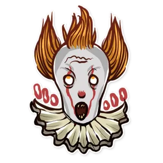 😱 Pennywise It ужасы, клоун, монстр, пеннивайз, стивен кинг, страшный telegram sticker