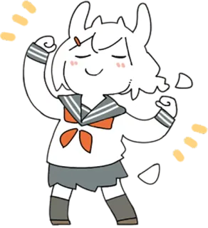 😌 anime, cute, school uniform, cartoon, character whatsapp sticker