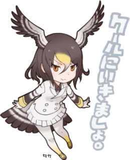 ✨ クールにいきましょう。 อนิเมะ, จิบิ, นก, ตัวละคร telegram sticker