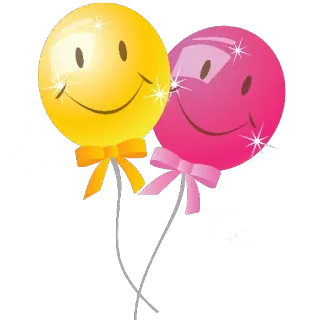 😍 шары, смайлики, счастливый, праздник, вечеринка, милый telegram sticker
