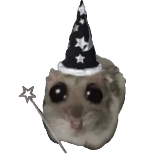 🪄 wizard hamster hamster, wizard, magic, cute, wand, memes, animal telegram sticker