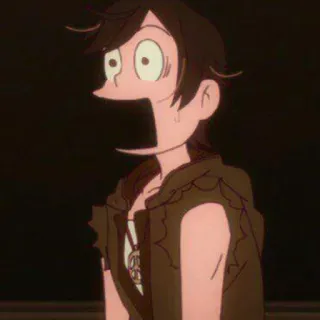 😨 Anime, Desenho animado, Chocado, Surpreso, Expressão, Rosto telegram sticker