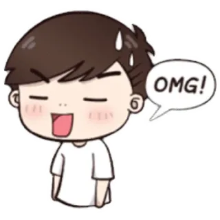 😁 OMG! choqué, omg, dessin animé, sueur, surpris telegram sticker