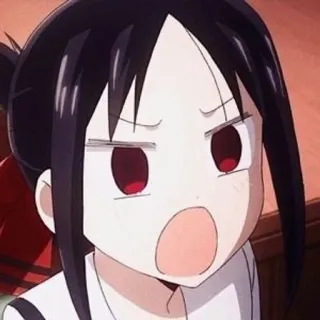 😤 Kaguya Shinomiya Kaguya-sama: Love Is War anime, kaguya-sama, love is war, kaguya shinomiya, manga, funny, expression, shock telegram sticker