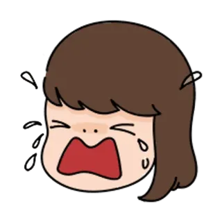 🐼 哭, 难过, 眼泪, 卡通, 情绪, 沮丧 telegram sticker