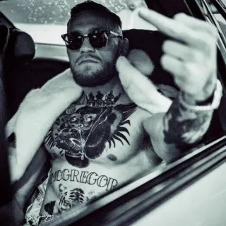 🖕 Conor McGregor 麦格雷戈, 拳击手, 中指, 冒犯性 telegram sticker