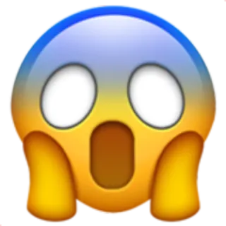 😱 shocked face emoji, emotion, emoji, shock, scared telegram sticker