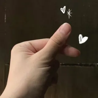 🐼 cuore con le dita, amore, gesto della mano, carino, cuore coreano, gesto asiatico, segno d'amore, simbolo dito whatsapp sticker