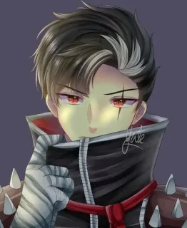 😡 อนิเมะ, ตัวละคร, ดิจิทัลอาร์ต, ผู้ชาย, ภาพเหมือน telegram sticker