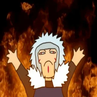 🤯 Anime, Feuer, Cartoon, Figur whatsapp sticker