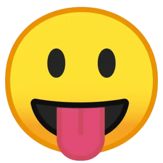 😛 Emoji, Wajah, Lidah, Senyum, Ceria telegram sticker