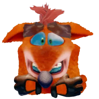 ❄ Crash Bandicoot Crash Bandicoot, video game character, funny, cartoon whatsapp sticker