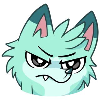 🦹‍♀️ animal, loup, dessin animé, autocollant, mignon, illustration telegram sticker