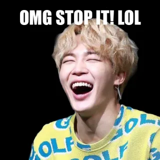 😂 OMG STOP IT! LOL 밈, 웃긴, ㅋㅋㅋ, 헐, 그만해, 웃음, 표정, 사람 telegram sticker