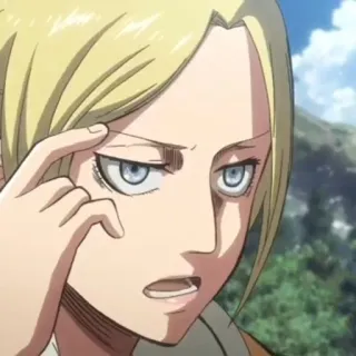🌟 Annie Leonhart Attack on Titan アニメ, アニ・レオンハート, 進撃の巨人, キャラクター telegram sticker