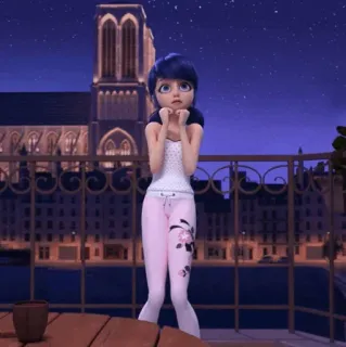 🗼 Marinette Dupain-Cheng Miraculous: Tales of Ladybug & Cat Noir Marinette, Ladybug, Anime, animé, Miraculous Ladybug whatsapp sticker