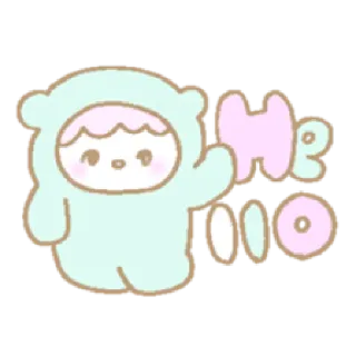 😃 Hello สวัสดี, น่ารัก, การ์ตูน, ทักทาย, เป็นมิตร, คาวาอิ telegram sticker