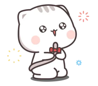 😺 gato, lindo, kawaii, pegatina, dibujo animado telegram sticker
