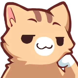 😼 gato, lindo, animal, dibujo animado, divertido, pegatina telegram sticker