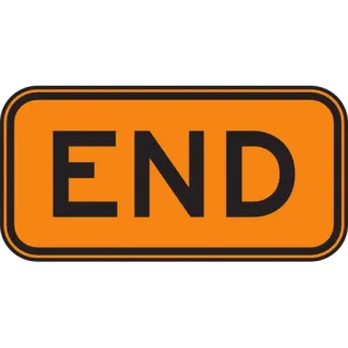 🔚 END fine, segno, arancione, testo, parola telegram sticker