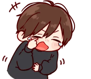 🤣 anime, crying, sad, boy, emotional, manga, cartoon telegram sticker