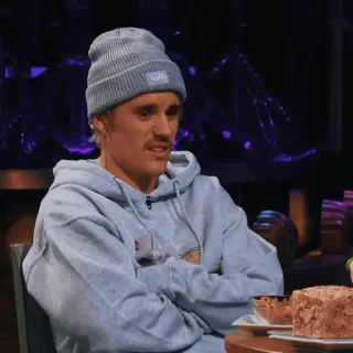 🎐 Justin Bieber celebrity, singer, Justin Bieber, person, man, hoodie, beanie telegram sticker