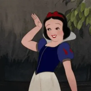 ⛄️ Snow White Snow White and the Seven Dwarfs 디즈니, 공주, 만화, 애니메이션, 동화, 인사 telegram sticker