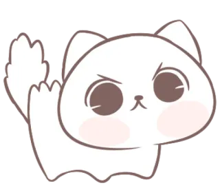 😡 gato, bravo, fofo, animal, gatinho, animal de estimação, desenho animado whatsapp sticker