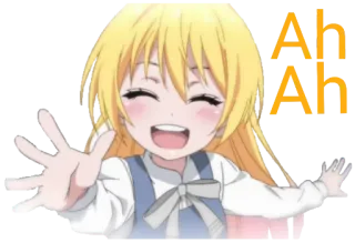 😂 Ah anime, cartoon, cute, happy, girl telegram sticker