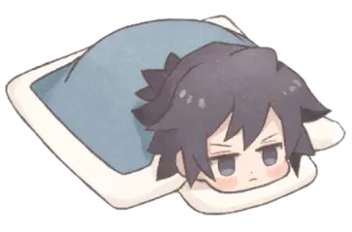 ❄️ 卡通, 可爱, 睡觉, 毯子, Q版, 动漫 whatsapp sticker