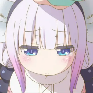 🍥 Kanna Kamui Miss Kobayashi's Dragon Maid Anime, Kanna Kamui, Niedlich, Traurig, Dragon Maid, Miss Kobayashi telegram sticker