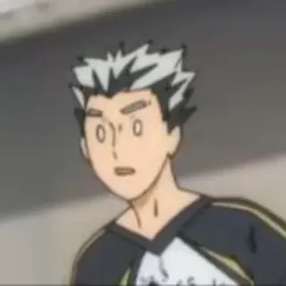 😳 Bokuto Koutaro Haikyuu!! Anime, Manga, Bokuto, Haikyuu, Divertido, Sorprendido, Dibujos animados whatsapp sticker