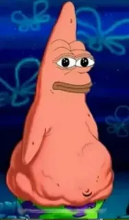 🐸 Patrick Star Spongebob Squarepants 派大星, 海绵宝宝, 梗, 搞笑, 卡通, 恶搞 telegram sticker