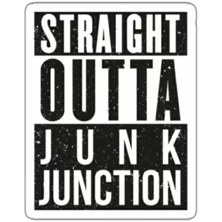 🔫 STRAIGHT OUTTA
JUNK
JUNCTION Прямиком из, Свалка, Текстовый стикер telegram sticker