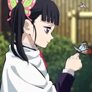 🌺 Anime, Papillon, Fille, Personnage, Mignon, Demon Slayer telegram sticker