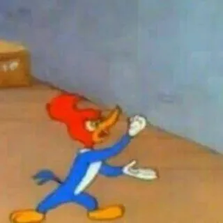 😠 Woody Woodpecker cartoon, woody woodpecker, bird, animation telegram sticker