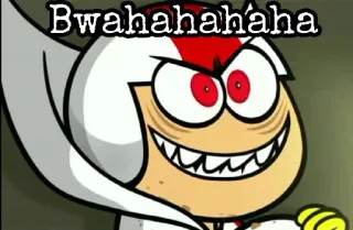 😈 Bwahahahaha злой, смеющийся, мультик, злодей telegram sticker