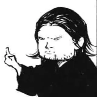 👆 middelvinger, beledigend, gebaar, onbeschoft, cartoon telegram sticker