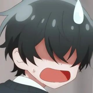 🦍 anime, manga, emotional, sweat, cartoon, character telegram sticker