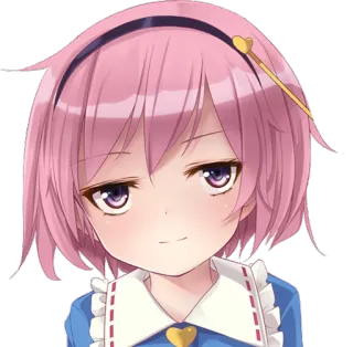 🙂 anime, manga, girl, cute, pink hair, smug telegram sticker