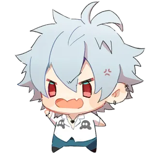 😠 anime, chibi, cute, angry, kawaii telegram sticker
