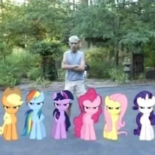 😡 mylittlepony, пони, мужчина, персонажи, смешные telegram sticker