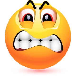 😤 表情符号, 生气, 沮丧, 愤怒, 表情, 卡通 telegram sticker