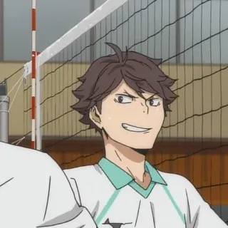 😈 Oikawa Tooru Haikyuu!! anime, haikyuu, oikawa, siatkówka, sport telegram sticker