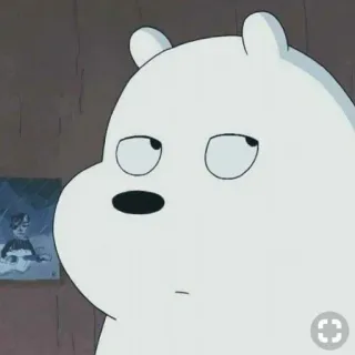 😒 Ice Bear We Bare Bears アニメ, アイスベア, ぼくらベアベアーズ, クマ, ホッキョクグマ telegram sticker